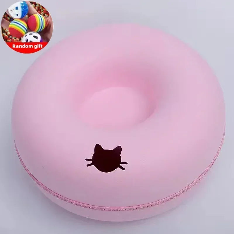 pet donut felt cat nest fun interactive toy tunnel - nivoland