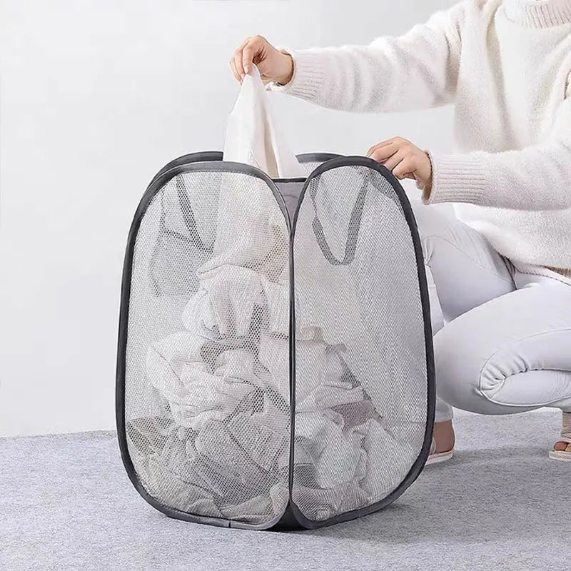 mesh pop-up laundry basket - nivoland