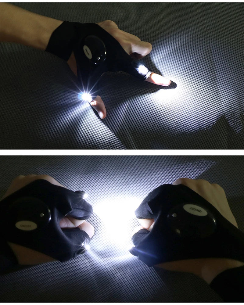 led flashlight gloves, for camping fishing and repairing - nivoland