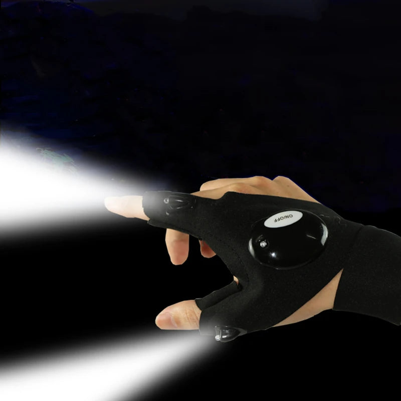 led flashlight gloves, for camping fishing and repairing - nivoland