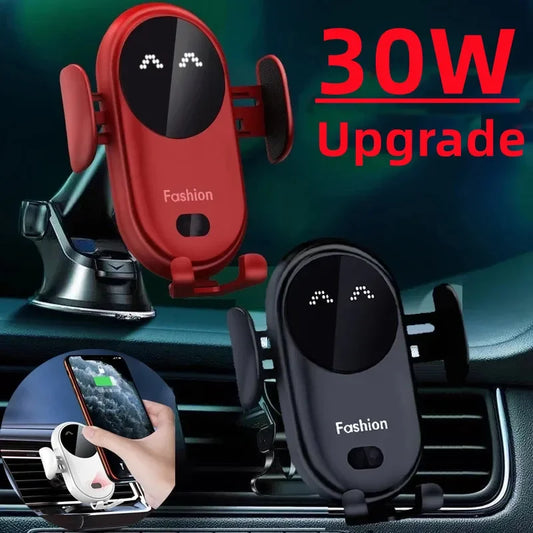 30W Car Wireless Charger & Phone Holder - NivoLand